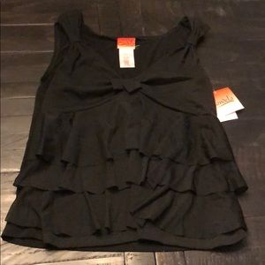 New with Tags- Women’s Black Blouse with ruffles